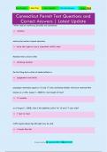 Connecticut Permit Test Questions and  Correct Answers &vert; Latest Update