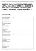 NSG 3100 EXAM 1 LATEST UPDATE 2024&sol;2025 ACTUAL EXAM COMPLETE EXAM QUESTIONS WITH DETAILED VERIFIED ANSWERS &lpar;100&percnt; CORRECT ANSWERS&rpar; &sol;ALREADY GRADED A&plus;