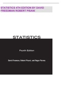 STATISTICS 4TH EDITION BY DAVID FREEDMAN ROBERT PISANI