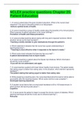 NCLEX practice questions Chapter 25&colon; Patient Education Questions And Answers&lpar; With Complete Best Solution Rated A&plus;&rpar;