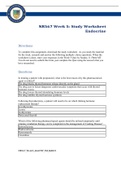 NR 567 Week 5 Study Worksheet; Endocrine