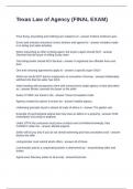 Texas Law of Agency &lpar;FINAL EXAM&rpar; Questions and Answers Fully Solved