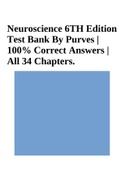 Neuroscience 6TH Edition Test Bank By Purves &vert; 100&percnt; Correct Answers &vert; All 34 Chapters&period; 
