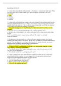 Quiz Spring 2022 NURS 435 with Questions and Answers