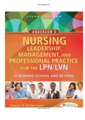 Test bank Anderson’s Nursing Leadership 5th edition by Dahlkemper ISBN-13 ‏ : ‎ 9780803629608 |COMPLETE TEST BANK |Guide A+.