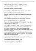 FTCE HEALTH QUESTIONS AND ANSWERS