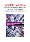 Business Data Networks and Security 11th Edition Panko Test Bank