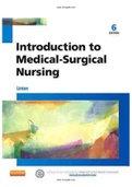 Introduction to Medical Surgical Nursing 6th Edition by Linton Test Bank
