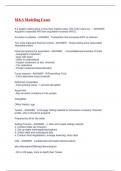 M&A Modeling ExamM&A Modeling Exam