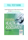 Essential Health Assessment 1st Edition Thompson Test Bank