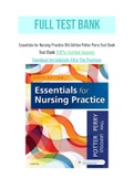 Essentials for Nursing Practice 9th Edition Potter Perry Test Bank