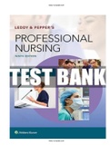 Leddy & Pepper’s Professional Nursing 9th Edition Hood Test Bank | Complete Guide A+|Instant download .
