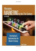 Managing Marketing in the 21st Century 4th Edition Capon Test Bank  | Complete Guide A+|Instant download .