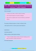 HSC 300 exam Final Questions and Correct  Answers &vert; Latest Update