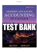Modern Advanced Accounting in Canada 8th Edition Hilton Test Bank 9781259087554 |Complete Guide A+|Instant download .