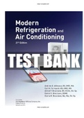 Modern Refrigeration and Air Conditioning 21st Edition Althouse Test Bank |Complete Guide A+|Instant download .