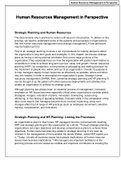 Human Resources Management in Perspective