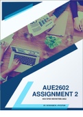 AUE2602 Assignment 2 Second Semester 2022