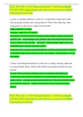 2022 NR 222 VATI Mental Health VATI Greenlight STUDY SET Questions and Answers correct&sol;verified Guaranteed success