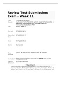 NURS 6521F-6 Week 11 Final Exam Solutions Advanced Pharmacology