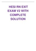  HESI RN EXIT EXAM V2 WITH COMPLETE SOLUTION