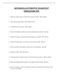ASVAB&sol;PICAT MECHANICAL&sol;AUTOMOTIVE VERIFICATION TEST 100&percnt; CORRECT AN GRADED A&plus;