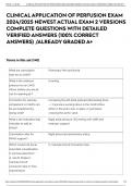 CLINICAL APPLICATION OF PERFUSION EXAM 2024&sol;2025 NEWEST ACTUAL EXAM 2 VERSIONS COMPLETE QUESTIONS WITH DETAILED VERIFIED ANSWERS &lpar;100&percnt; CORRECT ANSWERS&rpar; &sol;ALREADY GRADED A&plus;