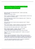 National Pilates Certification Exam Questions and Answers &lpar;Graded A&rpar;