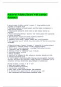 National Pilates Exam with correct Answers
