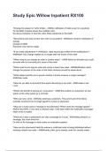 Study Epic Willow Inpatient RX100 questions and answers rated A&plus;2025&sol;2026