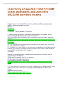 &lpar;Correctly answered&rpar;HESI RN EXIT Exam Questions and Answers 2022&semi;RN Bundled exams