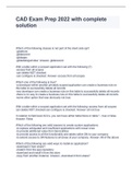 CAD Exam Prep 2022 with complete solution