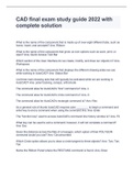 CAD final exam study guide 2022 with complete solution
