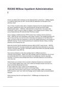RX305 Willow Inpatient Administration I questions and answers rated A&plus;2025&sol;2026