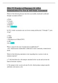 PHA 372 Practice of Pharmacy II&colon; APhA Immunization Pre-Test & Self-Study Assessment&semi; Questions& Answers&semi; Latest Solution