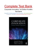 Corporate Innovation 1st Edition Kuratko Test Bank