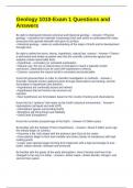 Geology 1010-Exam 1 Questions and Answers