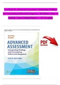 Test Bank for Advanced Assessment: Interpreting Findings  and Formulating Differential Diagnoses, 5th Edition, Mary Jo   Goolsby, Laurie GrubbsChapter 1 - 22 | Complete 