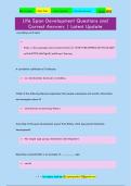 Life Span Development Questions and  Correct Answers &vert; Latest Update