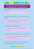Life Span Development Questions and  Correct Answers &vert; Latest Update