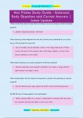 Mat Pilates Study Guide - Balanced  Body Questions and Correct Answers &vert;  Latest Update