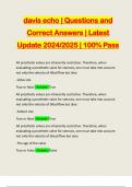 davis echo &vert; Questions and Correct Answers &vert; Latest Update 2024&sol;2025 &vert; 100&percnt; Pass