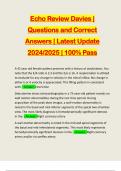 Echo Review Davies &vert; Questions and Correct Answers &vert; Latest Update 2024&sol;2025 &vert; 100&percnt; Pass