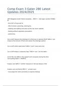 Comp Exam 3 Galen 280 Latest Updates 2024&sol;2025