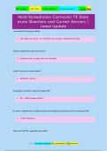 Mold Remediation Contractor TX State  exam Questions and Correct Answers &vert;  Latest Update