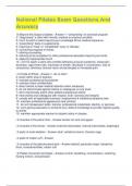 National Pilates ExamNational Pilates Exam Questions And Answers