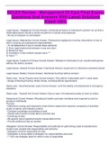 NCLEX Review - Management Of Care Final Exams Questions And Answers With Latest Solutions Rated 100&percnt;