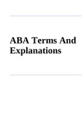 ABA Terms And Explanations