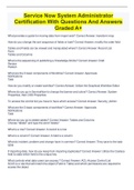 Service Now System Administrator Certification With Questions And Answers Graded A&plus;