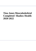 Tina Jones Musculoskeletal Completed Shadow Health 2020-2022